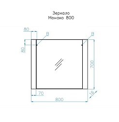 Style Line Зеркало Монако 80 осина бел/бел лакобель – фотография-2